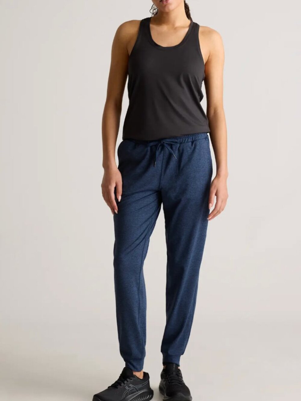 Quince Flowknit Mid-Rise Joggers Size M Navy
